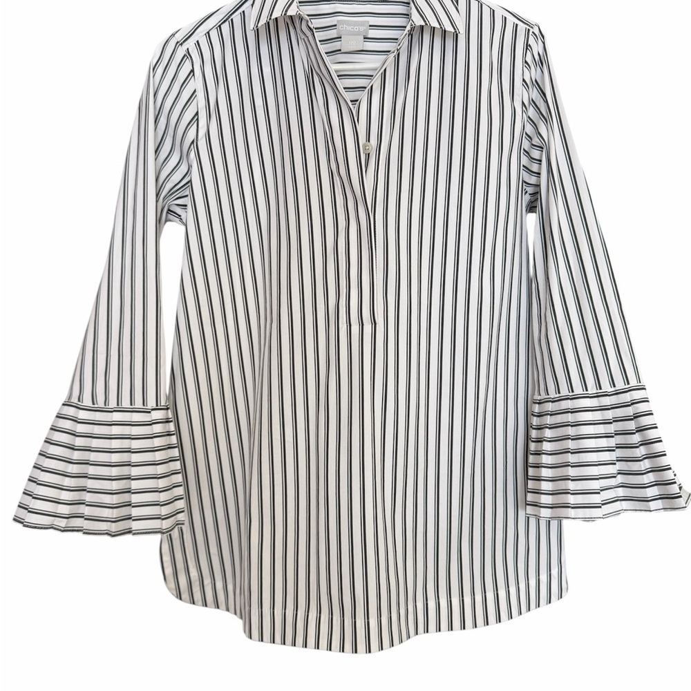 Chico’s Striped Bell Sleeve Women's Top